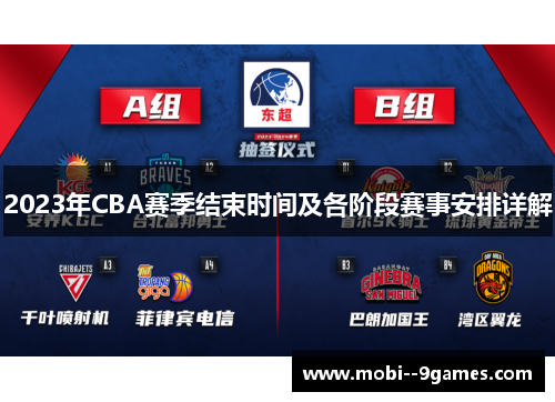 2023年CBA赛季结束时间及各阶段赛事安排详解